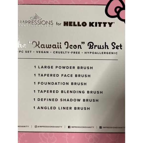 Limited Edition Hello Kitty Makeup Brush Set Lot 6 Sets New In Box - Picture 3 of 13